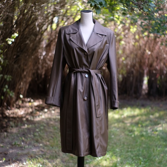 Blaine Trump Jackets & Blazers - Vintage Brown Trench Jacket Coat VTG